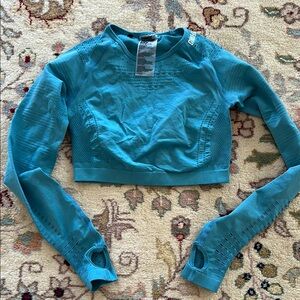 Gymshark Blue Fitted Crop Top